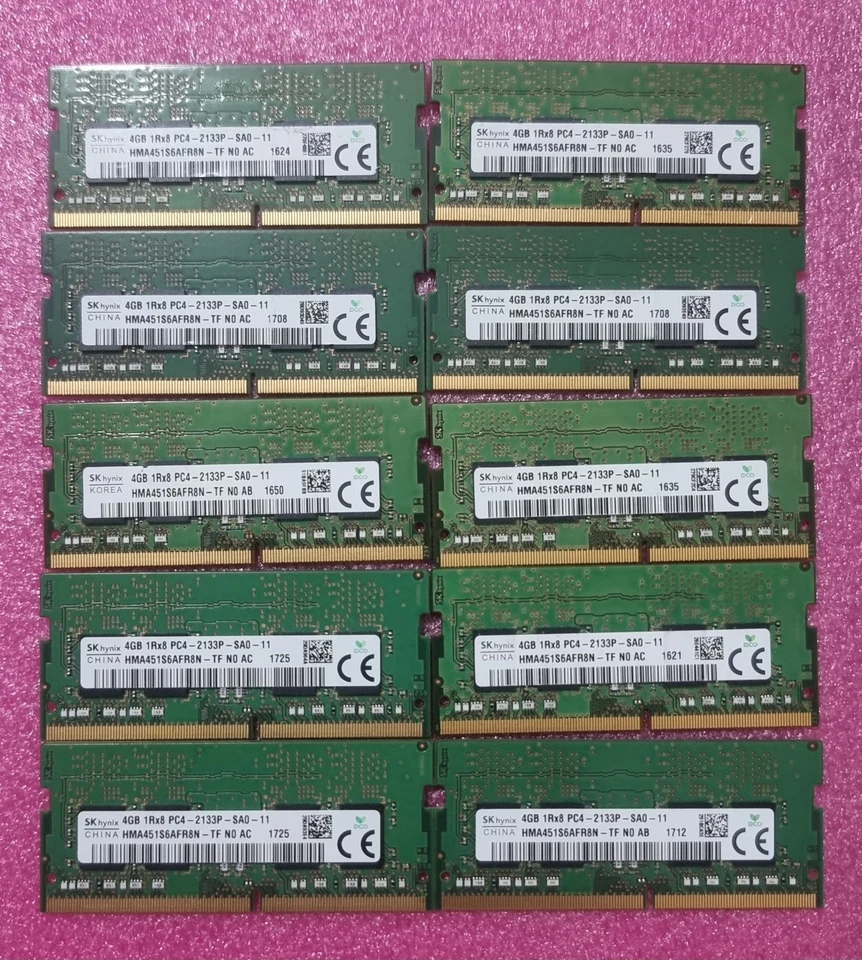 Sk Hynix Job Lot 10x4GB DDR4 PC4 2133P 2133MHz SODIMM Laptop RAM Memory 260pin - Image 1 of 1