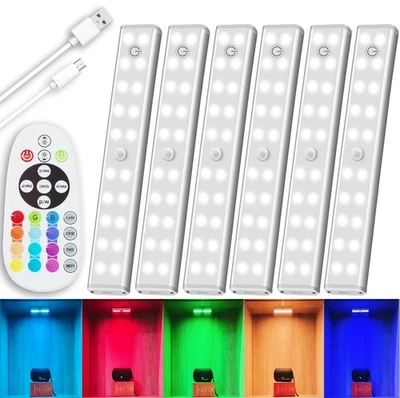 LED 柜下照明无线可调光 LED 壁橱灯可充电... — 第 1/4 张图片