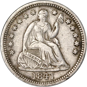 1841-O Seated Liberty Half Dime - Damaged Great Deals From The Executive Coin Co - Picture 1 of 2