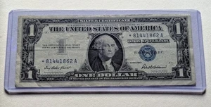US One Dollar, 1957, $1 Silver Certificate Star Note, Mule - Picture 1 of 2