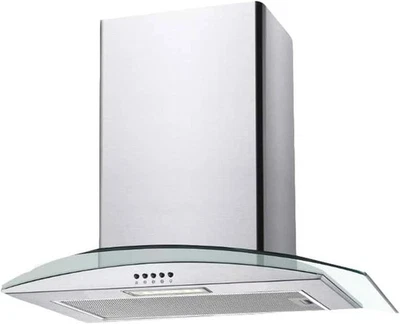 Candy 70cm Curved Glass Chimney Cooker Hood Stainless Steel Free Shipping UK - image 1 of 2