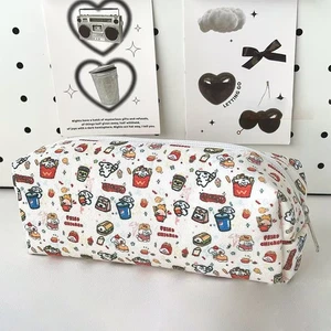 Cute Burger Dog Printed Pencil Case Portable Storage Bag Stationery Makeup Bag - Picture 1 of 6