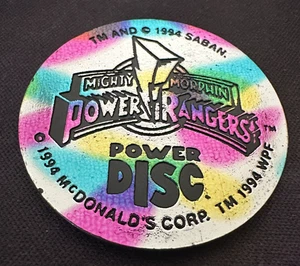 Vintage 1994 Mighty Morphin Power Rangers Pog Slammer McDonald’s Unused NOS - Picture 1 of 2