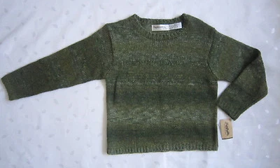 NWT Flapdoodles Studio Boys Crew Neck Pullover Knit Sweater ~Greens~Size 6~R.$52 - Image 1 of 4