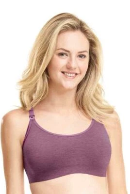 New Playtex Women's Nursing Seamless Racerback Wireless Maternity Crop Purple S - Image 1 of 2