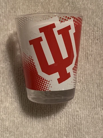 INDIANA UNIVERSITY  Shot Glass  GREAT condition!  NCAA  NICE shape! Cover