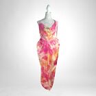 Pink Floral Ombré Multifunctional Dress & Skirt Women’s UK Size 16