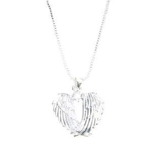 Women Angelic Wing Feathered Necklace Jewelry Symbolizing Purity and Protect - Picture 1 of 11