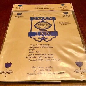 The Busy Needle - Needlepoint Tapestry Kit - Swan Inn 6" x 4" - Picture 1 of 5