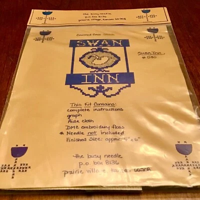 The Busy Needle - Needlepoint Tapestry Kit - Swan Inn 6" x 4" - Image 1 of 4