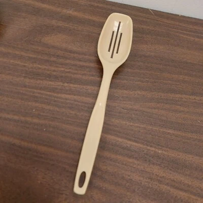 Vintage Foley Almond Nylon Plastic Slotted Spoon 11" - Image 1 of 4