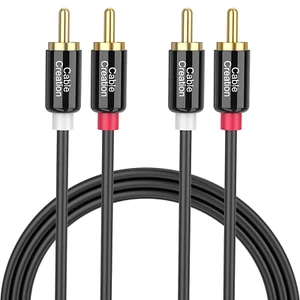 RCA Cable, 2RCA Male to 2RCA Stereo Audio Subwoofer Cable Compatible with Speake - Picture 1 of 12