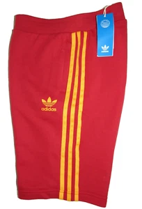 Adidas Originals Trefoil Essentials Shorts Youth Boys size L 13-14 Red/Yellow - Picture 1 of 9