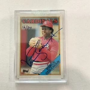 2004 Topps Originals Signature Auto #16/34 Vince Coleman #260 Cardinals ⚾️♨️F - Picture 1 of 4