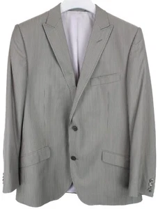 VERSACE COLLECTION Trend Blazer Men's (IT) 52R Silk & Wool Pinstriped Peak Lapel - Picture 1 of 16