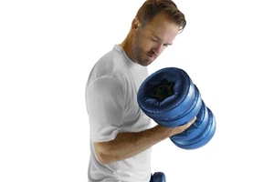 AquaBells Dumbbells Water Therapy Inflatable Travel Adjustable Weight 16 lbs AB2 - Picture 1 of 4