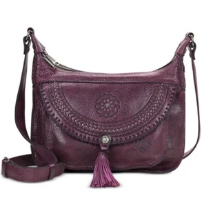 PATRICIA NASH CAMILA in Plum Leather Crossbody Bag Silver hardware - Picture 1 of 7