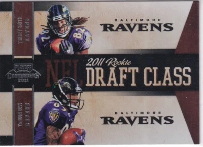 TORREY SMITH/TANDON DOSS 2011 Playoff Contenders Draft Class #20 Ravens - Image 1 of 2