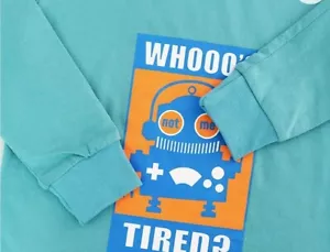 NEW Boys Pajamas Robot Snug Fit Size 7 Sleepwear Vapawetty - Foto 1 di 6