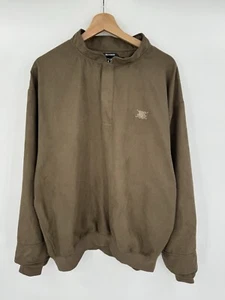 Zero Restriction Golf 1/4 Pullover Winbreaker Mens Size Large Microsuede Brown - Picture 1 of 8