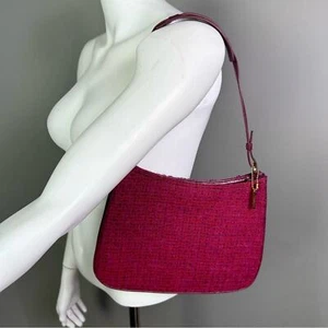 Coach Mini Bolso Lana Cereza Rojo Tweed Bolsa De Colección Preppy Años 90 Cápsula Oficina - Imagen 1 de 13