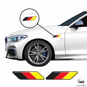German Flag Side Euro Car Wing Stripes Fits BWM, Audi, VW Vinyl Decal Stickers - Picture 1 of 2