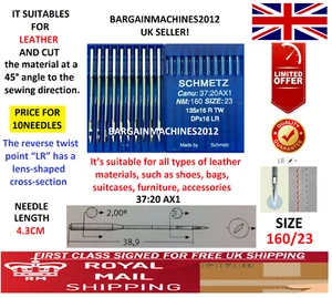 SCHMETZ DPx16LR135X16RTW CANU37:20AX1SIZE160/23 INDUSTRIAL SEWING MACHINE NEEDLE - Picture 1 of 5