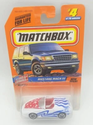 Matchbox Ford Mustang Mach III 3 Stars And Stripes #4 1997 1998 Sports car JDM  - Image 1 of 4