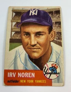 1953 Topps Baseball Single #35 Irv Noren (VG-EX) EO2 - Picture 1 of 2