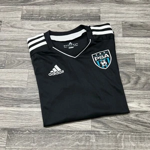 ADIDAS PSA Cima Cool Black w/ White Stripes Soccer Jersey Youth Size Large - Picture 1 of 9