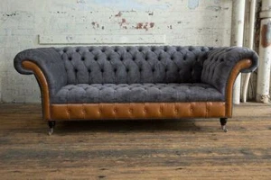 Ledersofa Sofa Textil Couch Polster Sofas Couchen Chesterfield Stoff Möbel Neu - Bild 1 von 12
