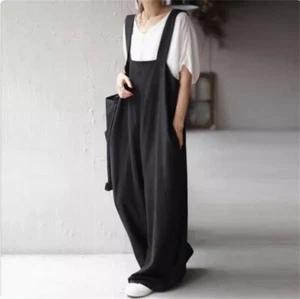 Women sweet Overalls Wide Leg pants Jumpsuit Loose Trousers casual - Picture 1 of 8