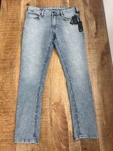 Buffalo David Bitton Men's Max-X Denim Jeans Light Wash Skinny Stretch 32 x 32 - Picture 1 of 10