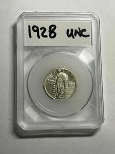 1928 P Standing Liberty Silver Quarter BU UNC Nice Strike - Picture 1 of 4