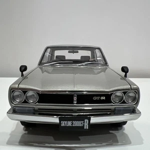 AUTOart 1/18 Nissan Skyline 2000 GT-R Hakosuka Diecast Model Silver - Picture 1 of 12