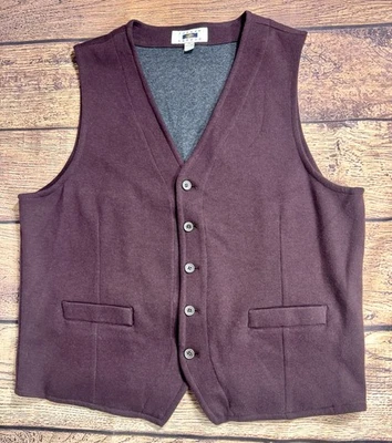 Joseph Abboud Vest Waistcoat Men’s XL Burgundy V-Neck 5-Button Suit Layering - Image 1 of 4