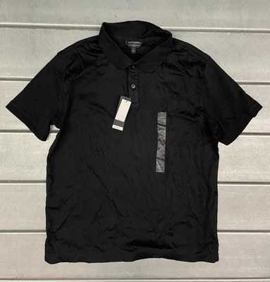 Banana Republic Luxe Touch Performance Polo Shirt Mens Large Black Slim Fit NWT - Image 1 of 4