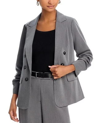 Chaqueta Blazer Aqua L102205 Mujer Gris Melange Manga Plisada Talla XL Foto 1 de 4