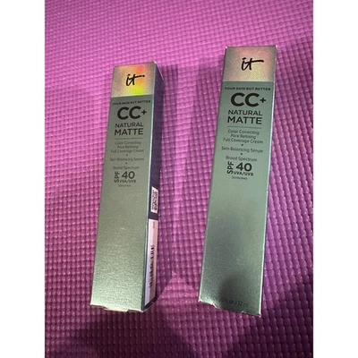 2 it Cosmetics CC Natural Matte Full Coverage Cream Skin Serum SPF 40 Foundation - Image 1 of 4