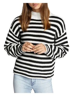 Suéter manga larga SANCTUARY para mujer blanco a rayas Idris cuello falso XS Foto 1 de 3