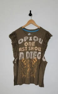 Pilcro Anthropologie Women's Size Medium Ruffled Sleeve Graphic Tank Top - Picture 1 of 11