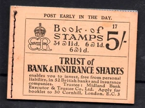 Ed VIII - 1936. BC1. 5s booklet. Edition 17. Panes fine and complete. - Picture 1 of 2