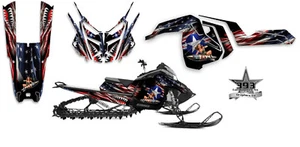 Polaris Matryx Slash RMK Khaos Wrap Graphics Decal 2022-2024 Pinup American Flag - Picture 1 of 3