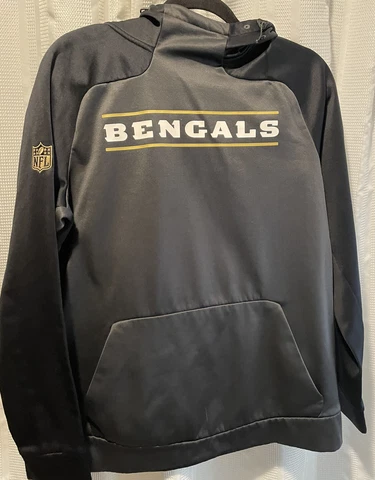 Cincinnati Bengals Nike NFL On Field Apparel Long Sleeve Hoodie Mens Medium Cover