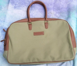 MEN Vintage Large Khaki Tan Office Zip Laptop Documents Pictures Hold all Bag - Picture 1 of 7