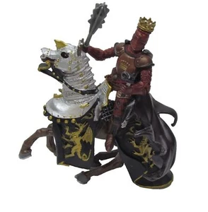 Figura de acción Plastoy World of Knights caballo y caballero escudo faltante - Imagen 1 de 6