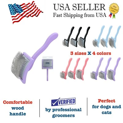 Cepillo Slicker Profesional: Perfecto para el Cuidado del Perro Gato, Desprendimiento, Peine Foto 1 de 3