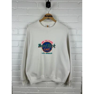 Vintage 90s Hard Rock Cafe Los Angeles Embroidered Crew Neck Sweatshirt Size XL - Image 1 of 4