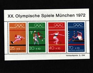 Hoja de recuerdo olímpico Alemania 1972 OPC Sc#B490 montada sin montar o nunca montada 40945 - Imagen 1 de 1