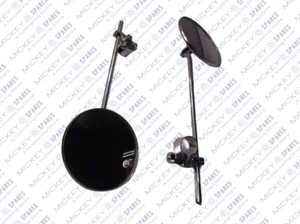 SET SPECCHIETTI RETROVISORI LATERALI CROMATI UNIVERSALI CROMATI MORSETTO BARRA 22MM - Foto 1 di 6